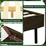 Acacia Solid Wood Bed Frame - Alander Deluxe Platform Bed
