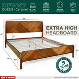Rorns Bifrost Platform Bed Frame With Headboard for Modern Bedrooms