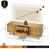 Megsu Bosk Wood Fluted TV Stand