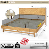 Acacia Elara Platform Bed Frame with Headboard - Stylish and Durable Design