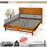 Acacia Elara Platform Bed Frame with Headboard - Stylish and Durable Design