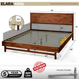 Acacia Elara Platform Bed Frame with Headboard - Stylish and Durable Design
