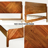 Rorns Bifrost Platform Bed Frame With Headboard for Modern Bedrooms