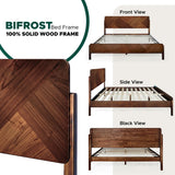 Rorns Bifrost Platform Bed Frame With Headboard for Modern Bedrooms