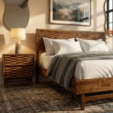 Acacia Elara Platform Bed Frame with Headboard - Stylish and Durable Design