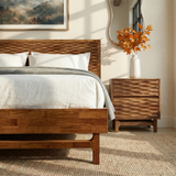 Acacia Elara Platform Bed Frame with Headboard - Stylish and Durable Design