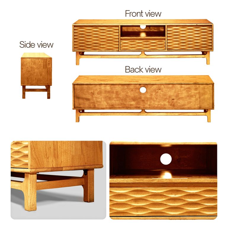 WoodSpire Elara Solid Wood TV Stand