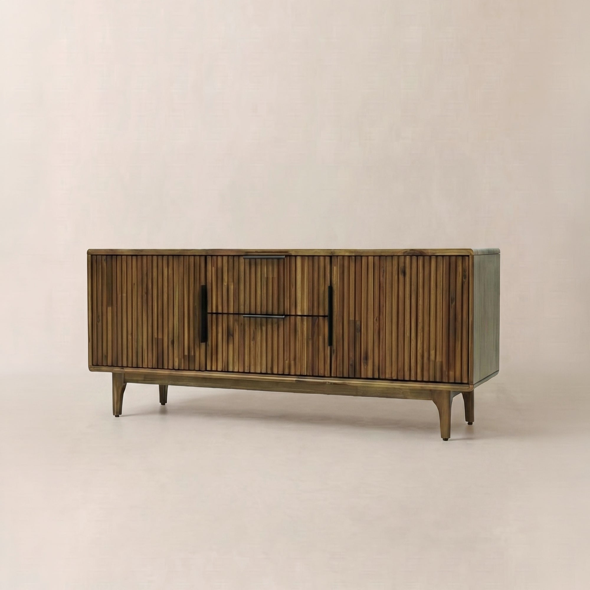 WoodSpire Bosk Wood Fluted TV Stand