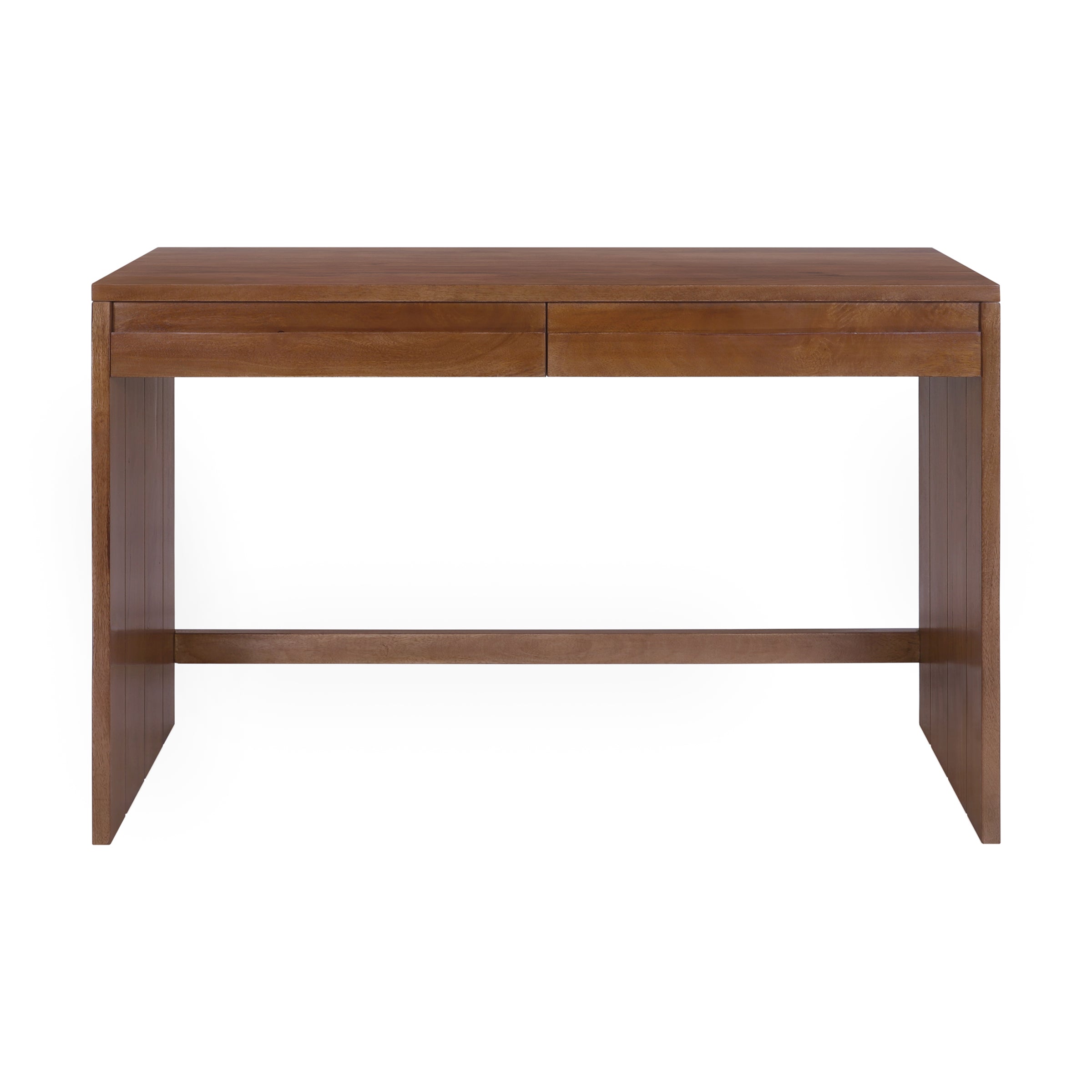 Bennett Modern Desk with Drawers, Walnut