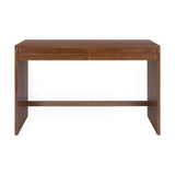 Bennett Modern Desk with Drawers, Walnut