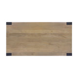 Axis Modern 2-Tone Solid Wood Dining Table, Sunshine-Black