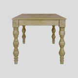 French Country 84" Rectangular Dining Table, Natural-Rustic White