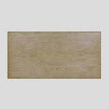 French Country 72" Rectangular Dining Table, Natural-Rustic White