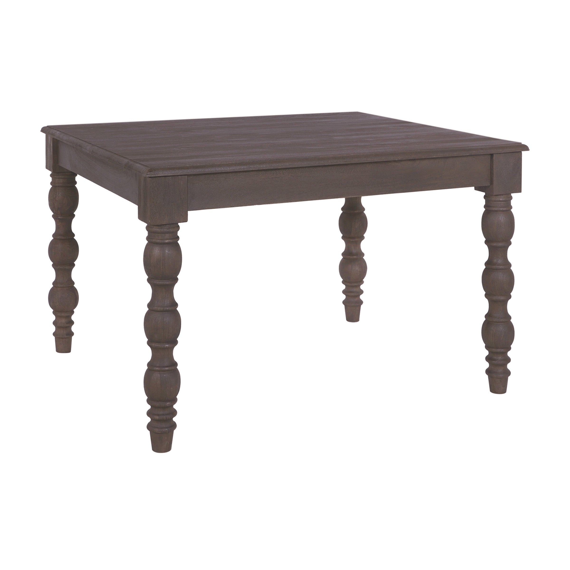 French Country 48" Square Dining Table, Coffee Brown