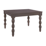 French Country 48" Square Dining Table, Coffee Brown