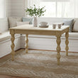 French Country 48" Square Dining Table, Natural-Rustic White