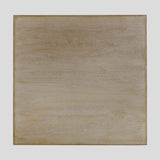 French Country 48" Square Dining Table, Natural-Rustic White