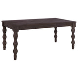 French Country 72" Rectangular Dining Table, Coffee Brown
