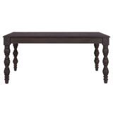 French Country 72" Rectangular Dining Table, Coffee Brown