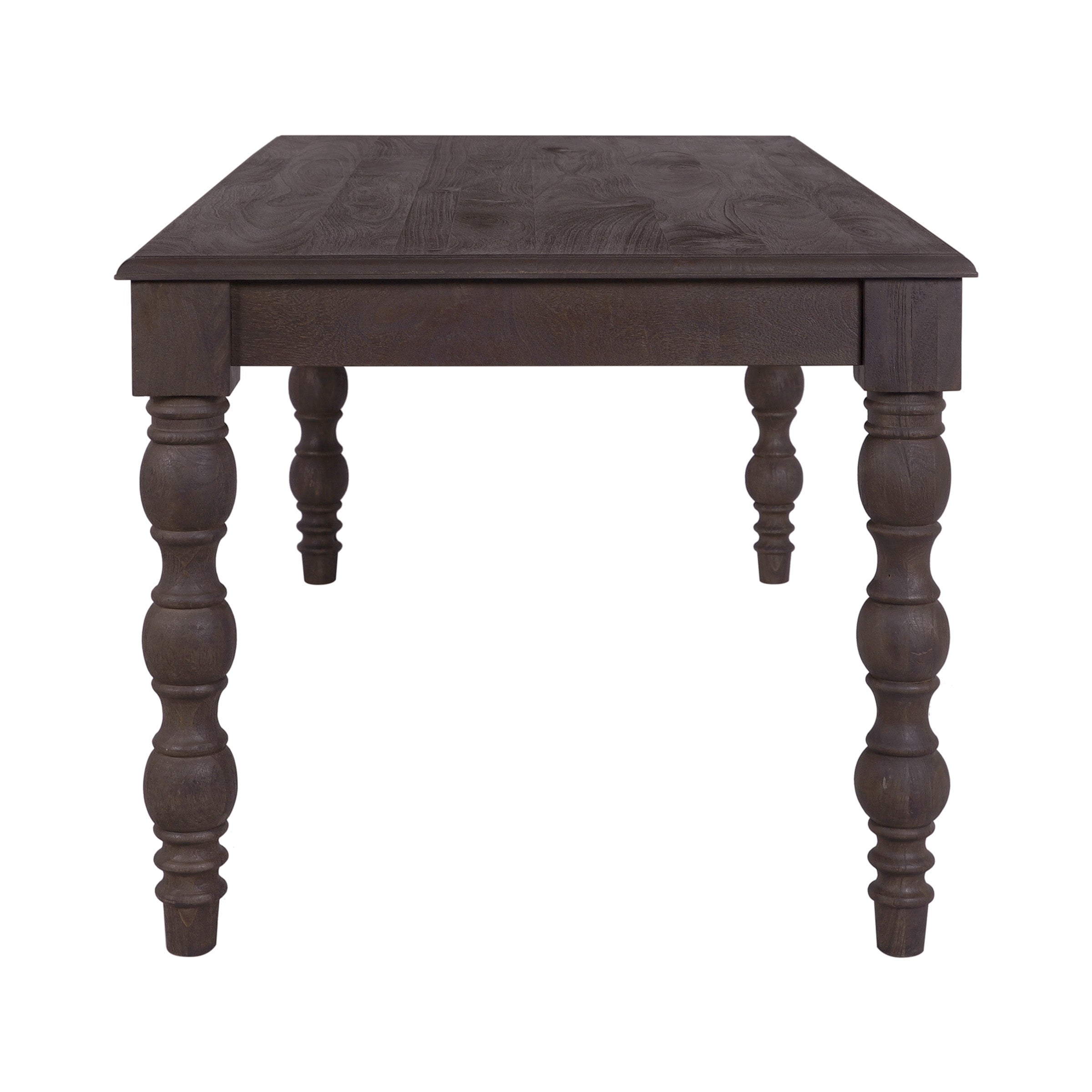 French Country 72" Rectangular Dining Table, Coffee Brown