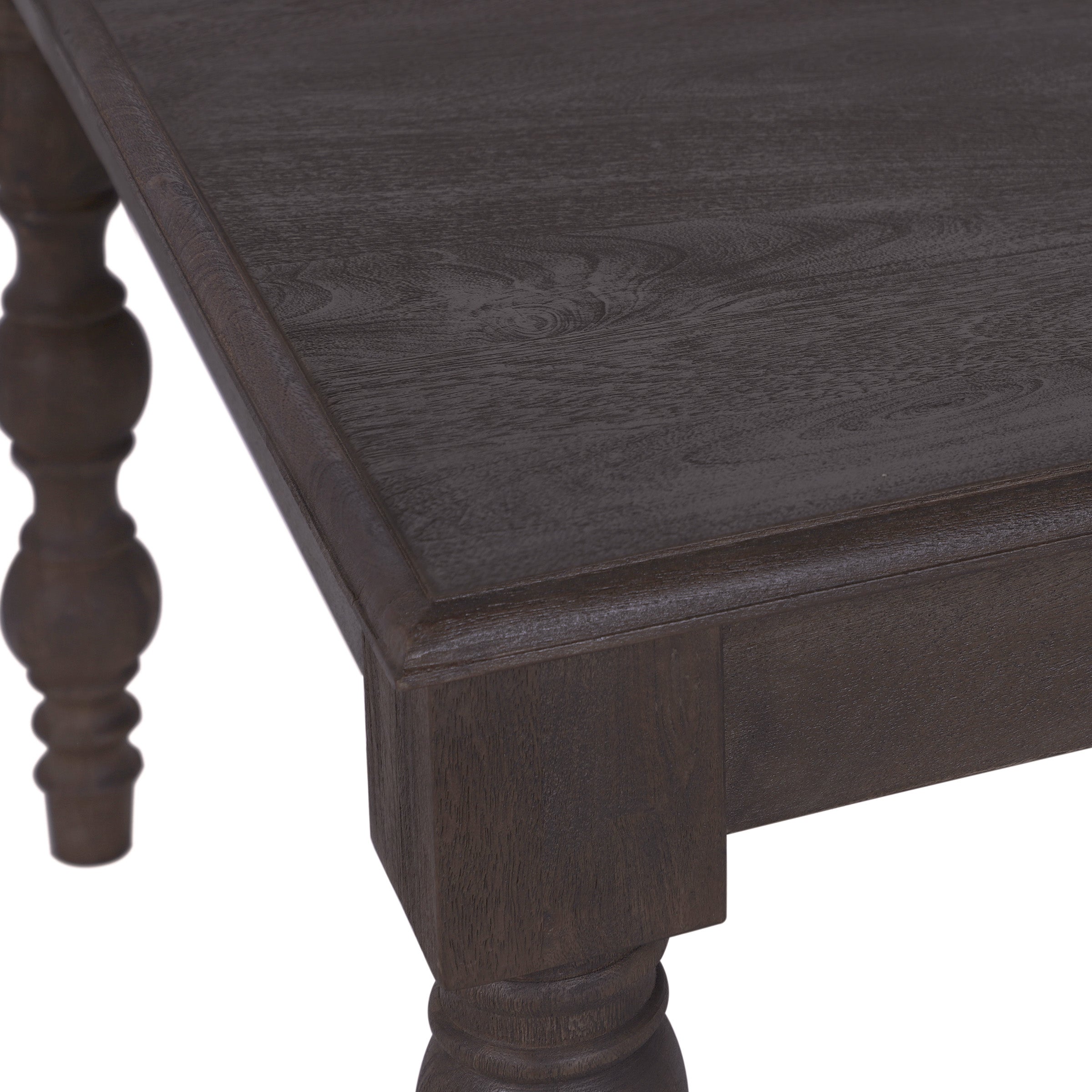 French Country 72" Rectangular Dining Table, Coffee Brown