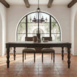 French Country 84" Rectangular Dining Table, Coffee Brown