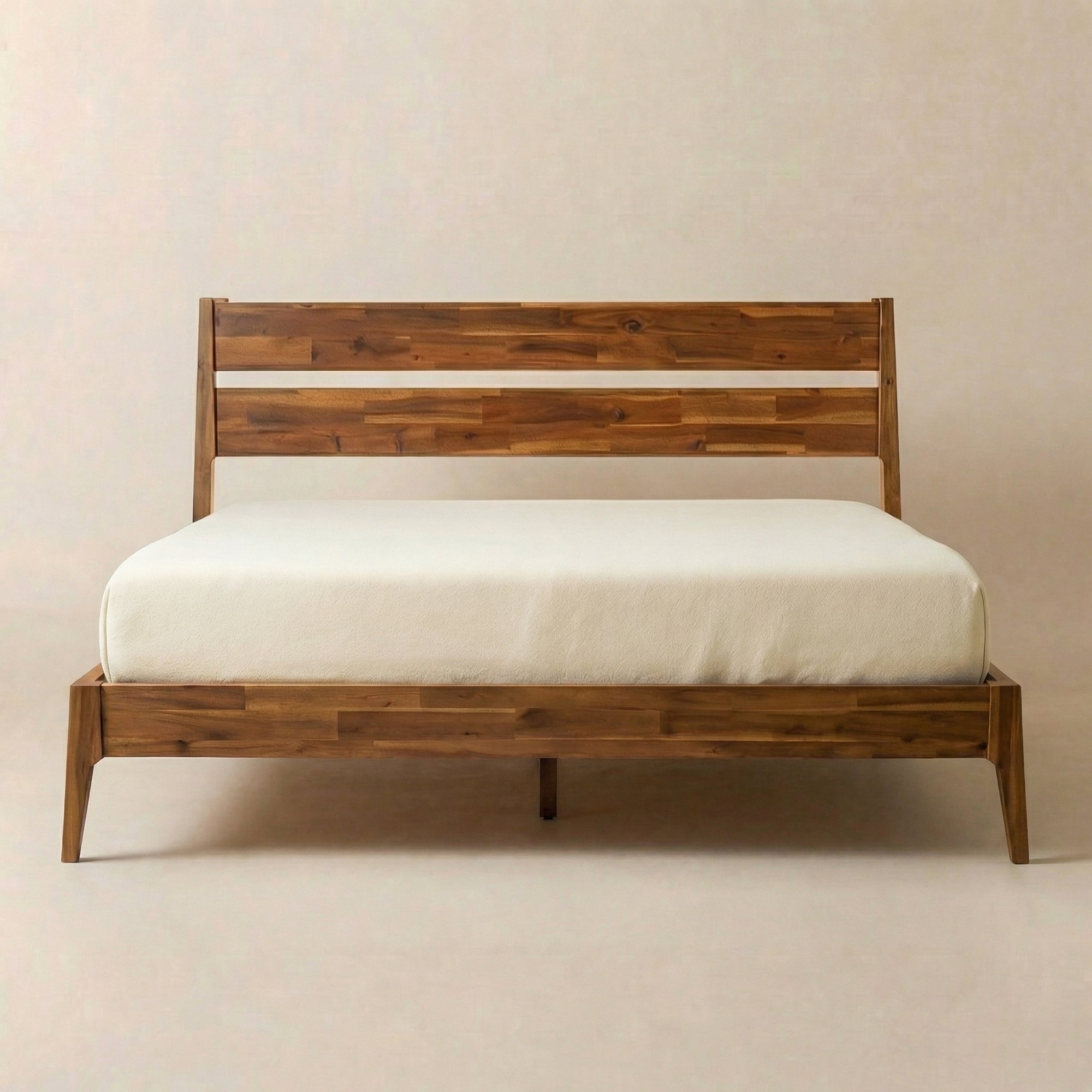 [Buy 1 Get 1] WoodSpire Callisto Solid Wood Bed Frame and Nightstand