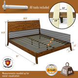 Acacia Serenity Deluxe Wood Platform Bed Frame - Elegant and Durable Design