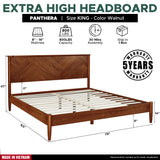 Rorns Panthera Platform Bed Frame With Headboard for Ultimate Comfort