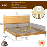 Acacia Haven Deluxe Wood Platform Bed Frame for Ultimate Comfort and Style