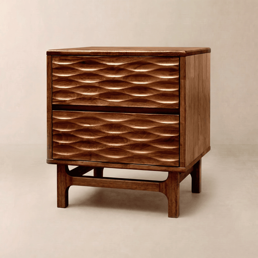 WoodSpire Elara Solid Wood Nightstand