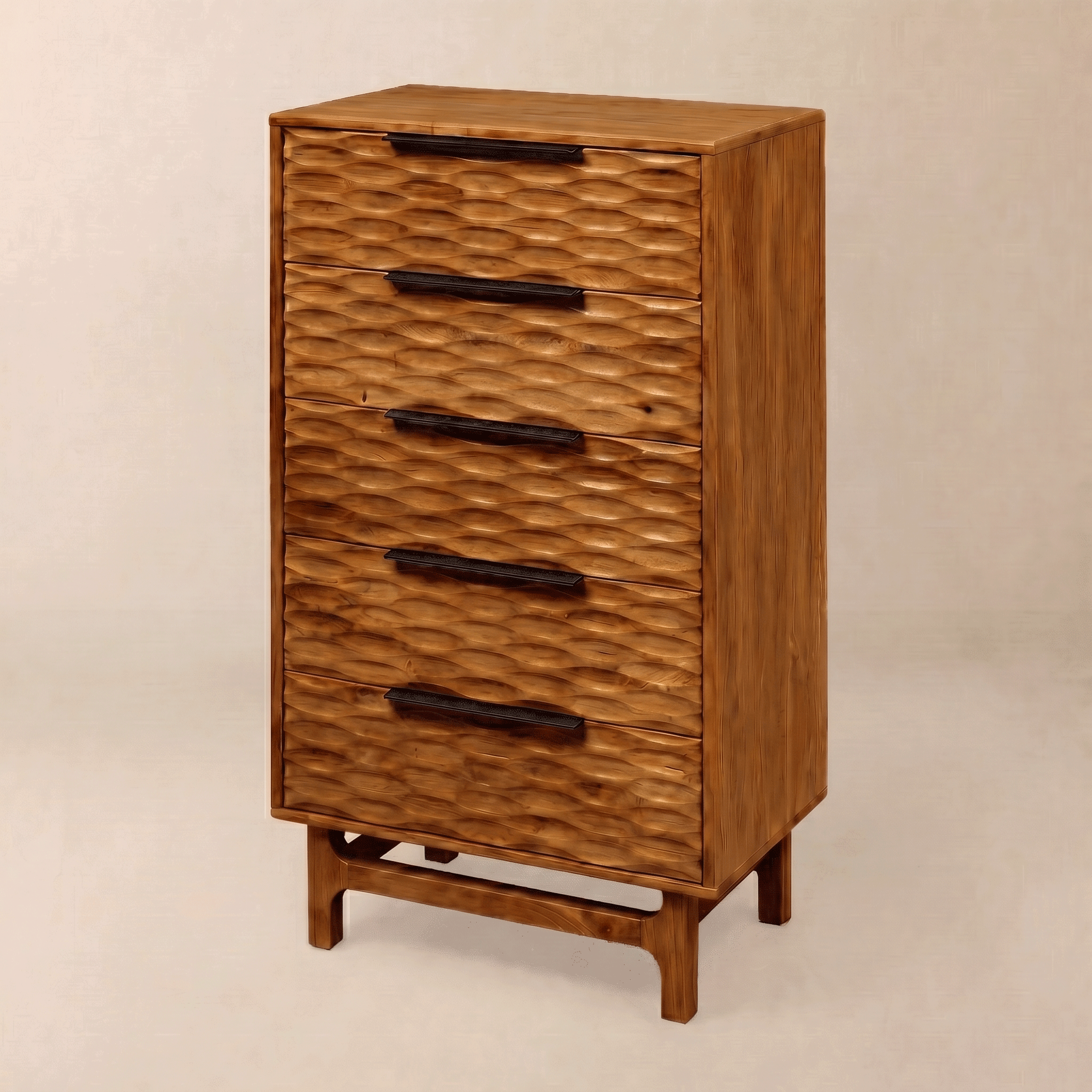WoodSpire Elara Solid Wood Dresser with 5 Drawers