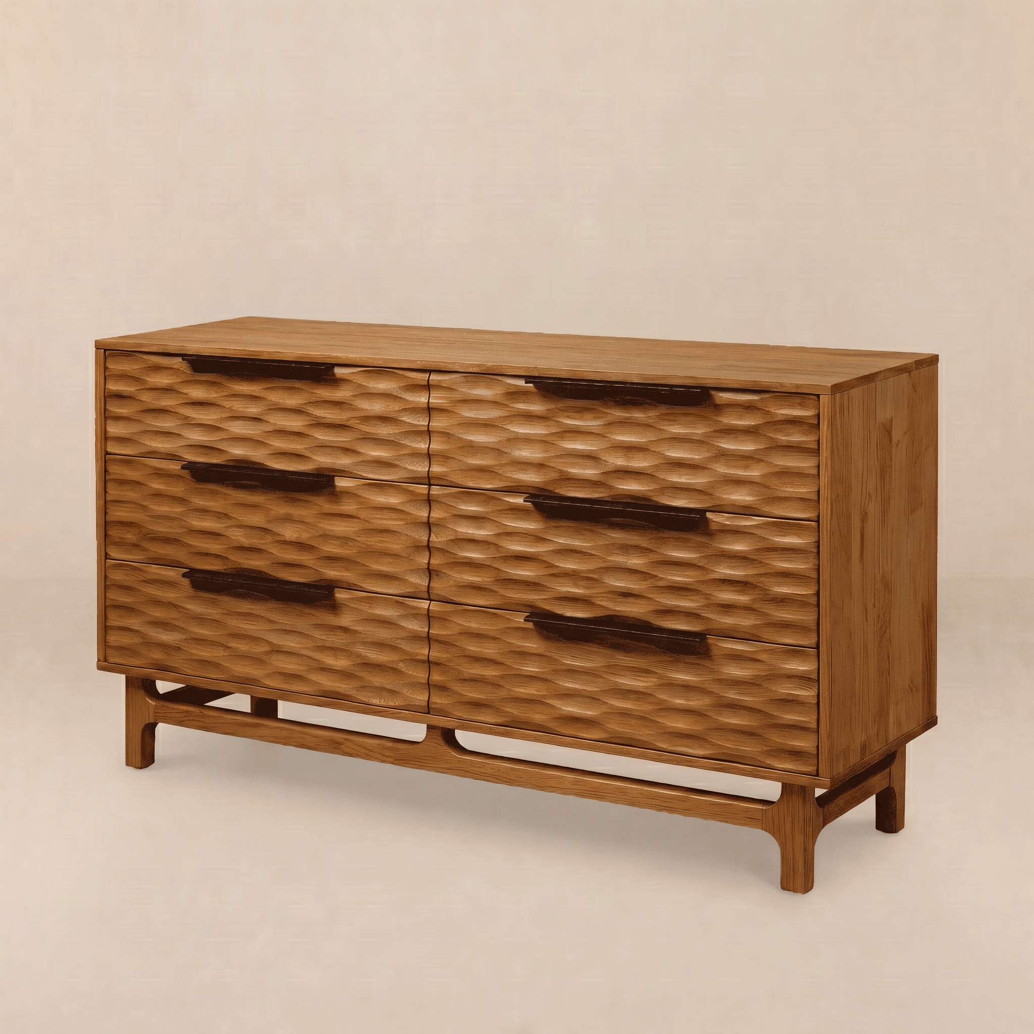 WoodSpire Elara Solid Wood Dresser with 6 Drawers