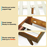 Acacia Harmony Solid Wood Platform Bed Frame with Headboard