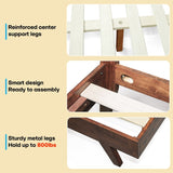 Acacia Harmony Solid Wood Platform Bed Frame with Headboard