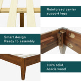 Acacia Mervyn Solid Wood Platform Bed for Timeless Comfort and Style