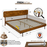 Frida Deluxe Solid Wood Bed Frame - Premium Quality Craftsmanship and Timeless Elegance