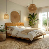 Frida Deluxe Solid Wood Bed Frame - Premium Quality Craftsmanship and Timeless Elegance