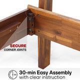 Acacia Solid Wood Bed Frame - Aurora Style for a Stylish Bedroom