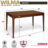ACACIA Wilma 48” Rubber Wood Rectangular Writing Desk