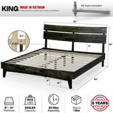 Acacia Solid Wood Bed Frame - Aurora Style for a Stylish Bedroom
