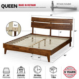 Acacia Solid Wood Bed Frame - Aurora Style for a Stylish Bedroom