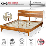 Acacia Solid Wood Bed Frame - Aurora Style for a Stylish Bedroom