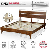 Acacia Solid Wood Bed Frame - Aurora Style for a Stylish Bedroom
