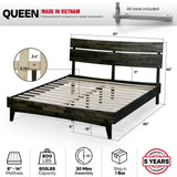 Acacia Solid Wood Bed Frame - Aurora Style for a Stylish Bedroom