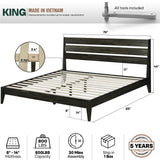 Acacia Emery Solid Wood Bed Frame - Stylish and Durable Acacia Wood Design for Your Bedroom