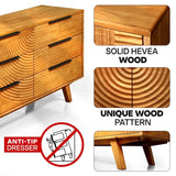 Acacia Harmony Dresser with 6 Drawers for Stylish Storage