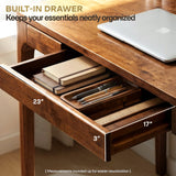 ACACIA Wilma 48” Rubber Wood Rectangular Writing Desk