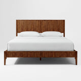 Megsu Bosk Acacia Wood Bed Frame with Headboard