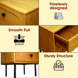 Acacia Savana Mid-Century 2 - Drawer Solid Wood Nightstand